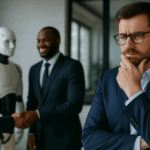 AI Robot and business men